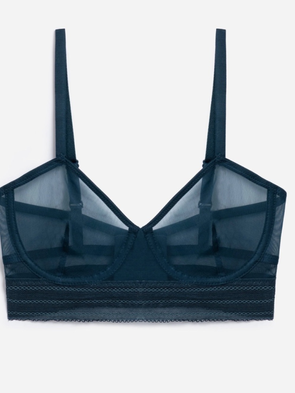 Else: Bare Underwire Full Cup Longline Bra, 30DD NAVY